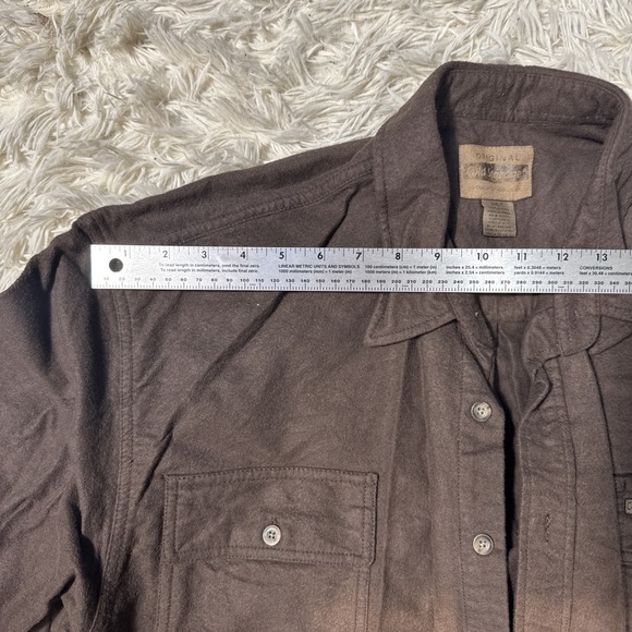 Vintage Cold Storage 100% Cotton 2xlt Brown Long Sleeve Button Up - Picture 6 of 12
